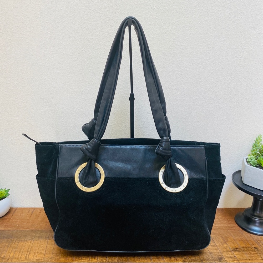 Jean Louis Scherrer Suede and Leather Purse